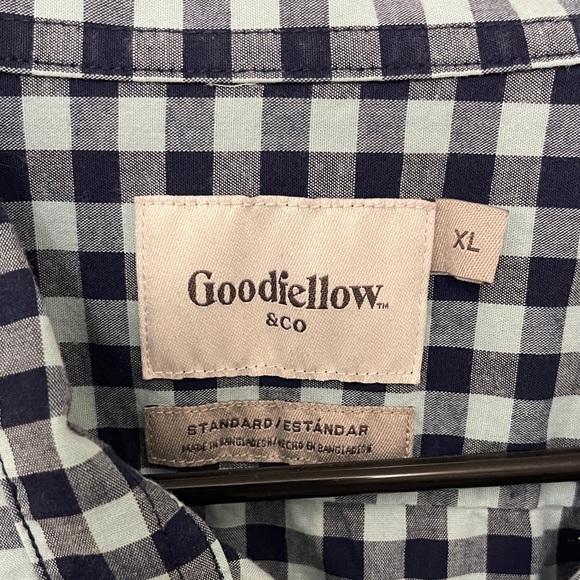 Goodfellow & Co Blue and White Plaid Shirt - Picture 2 of 7